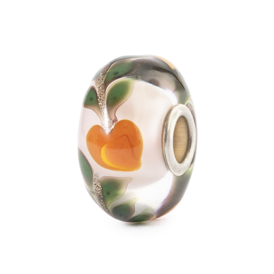 Pfirsich / Muranoglas und Sterlingsilber