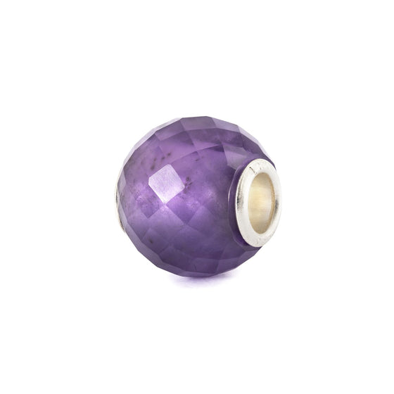 Runder Amethyst, facettiert / Edelstein und Sterlingsilber