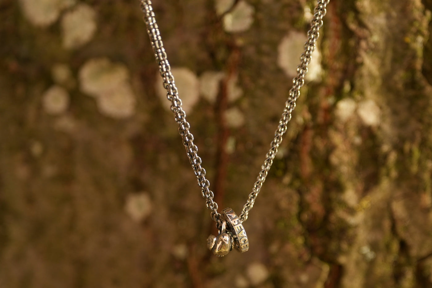 PEACE Silber Halskette Set mit 2 Beads (inkl. IKRK-Spende)