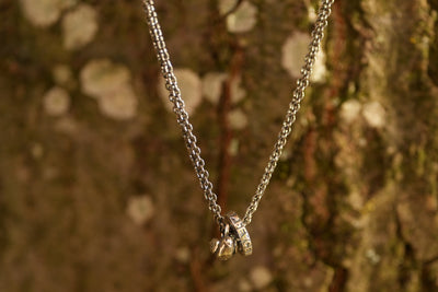 PEACE Silber Halskette Set mit 2 Beads (inkl. IKRK-Spende)