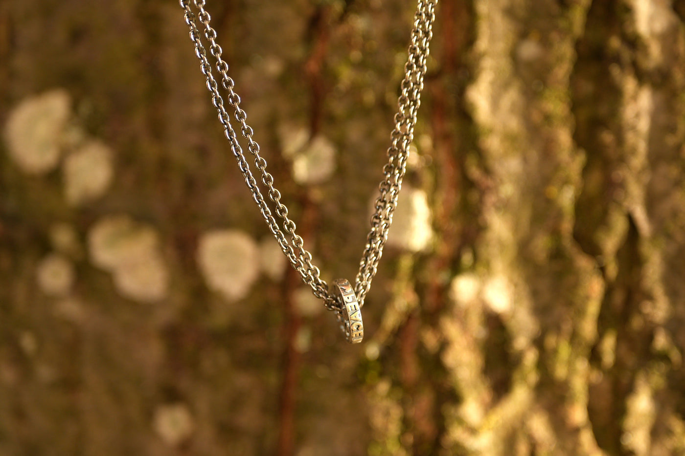 PEACE Silber Halskette Set mit 1 Bead (inkl. IKRK-Spende)