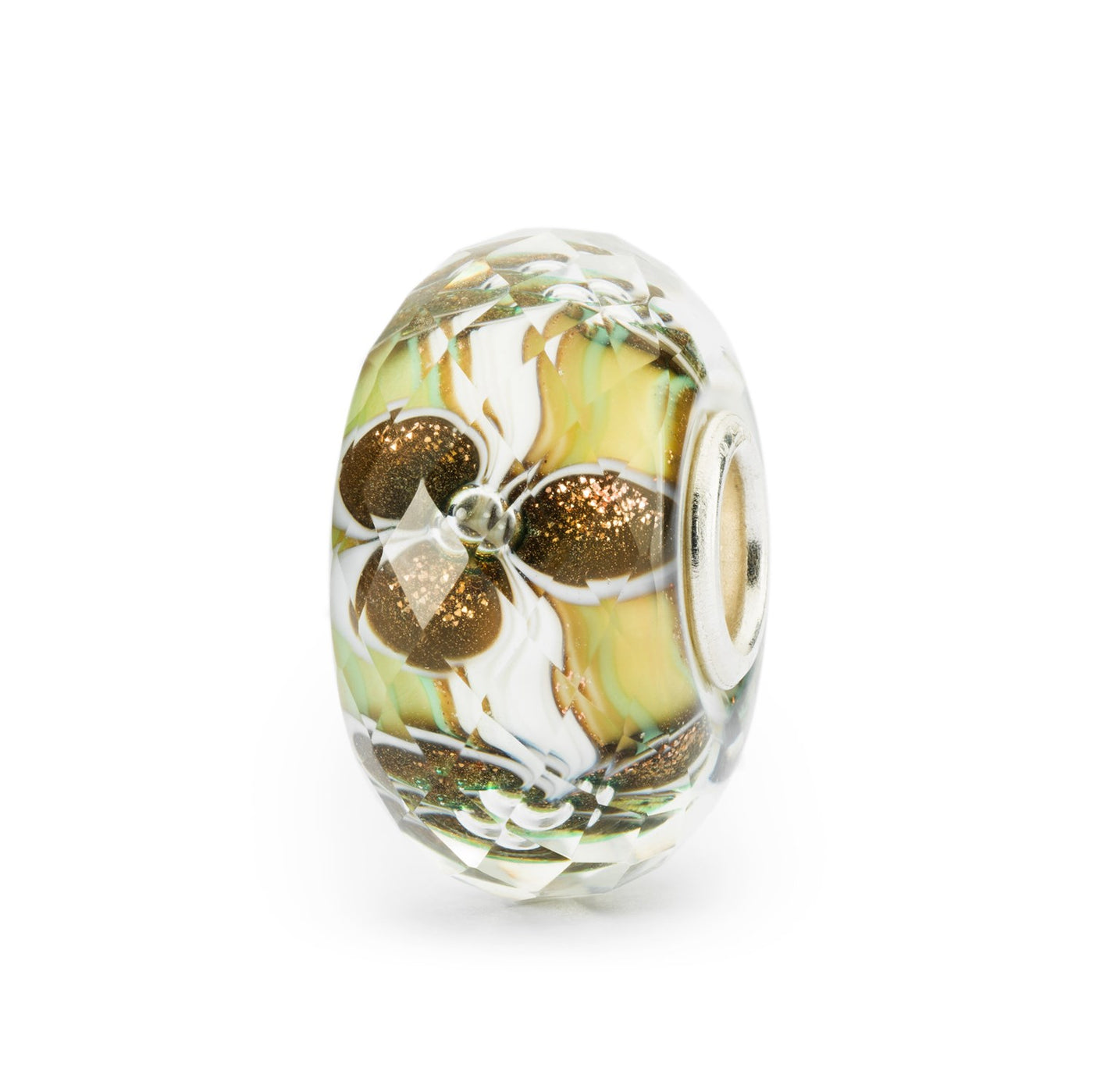 Duo - Stilvolle Blüten + Runder Grüner Calcit, Facettiert