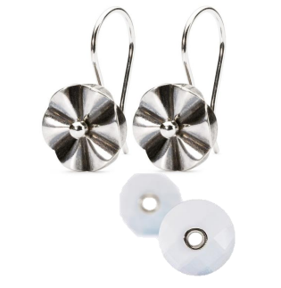 Ohrhaken Silber mit Pompeji Anhänger und mit Chalcedon Anhänger