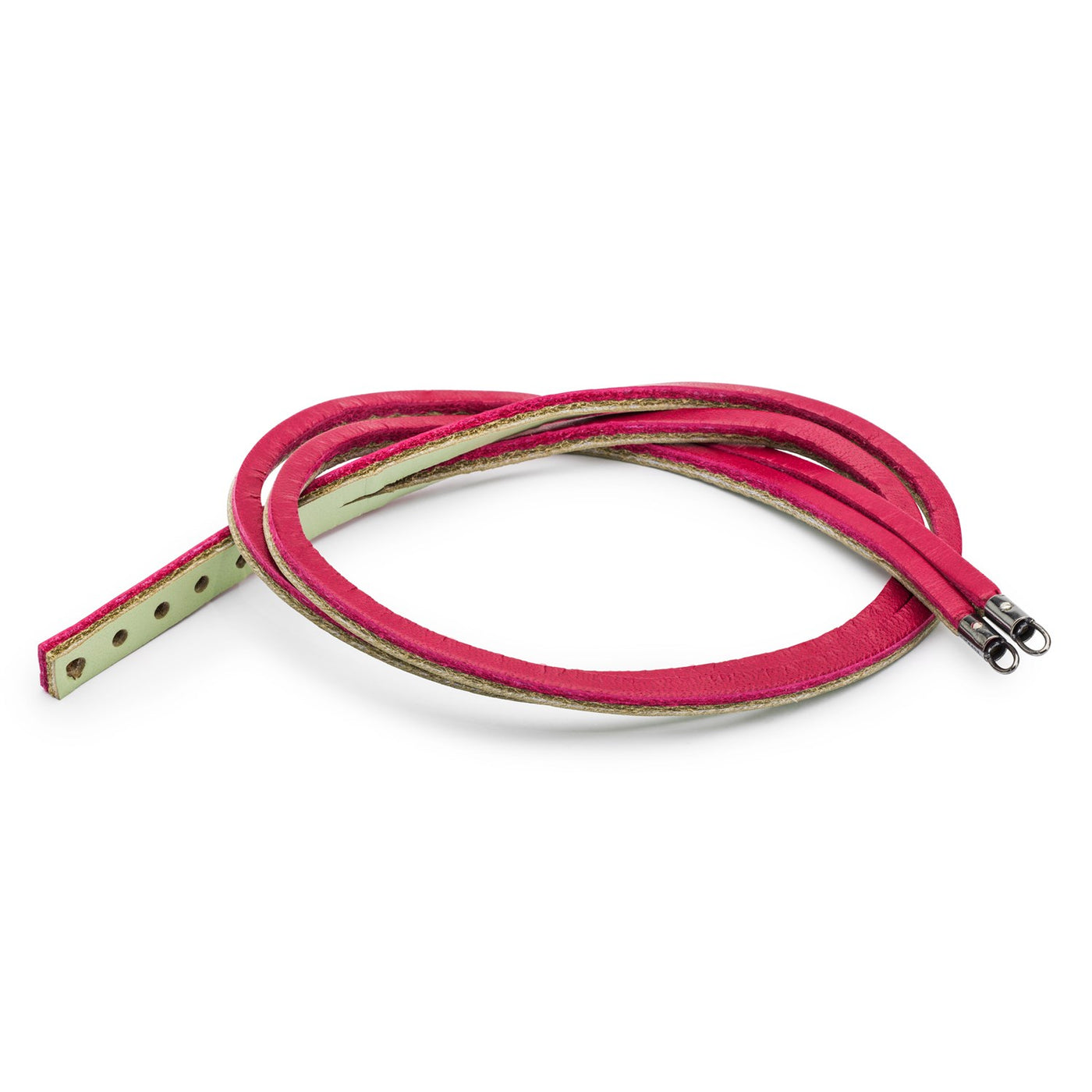 Armband Leder Kirschrot/Salbeigrün